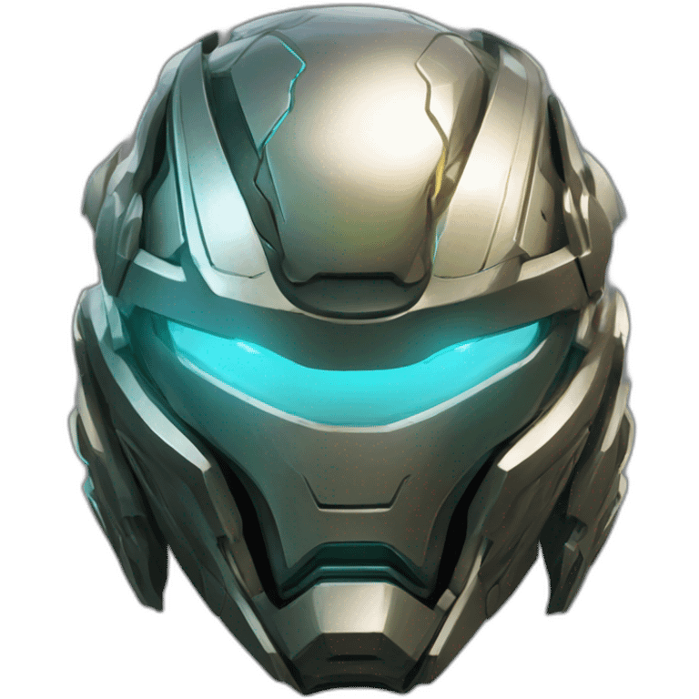 futuristic armored Omega Energy helm radiating energy emoji