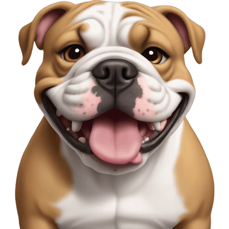 english bulldog pitbull smil emoji