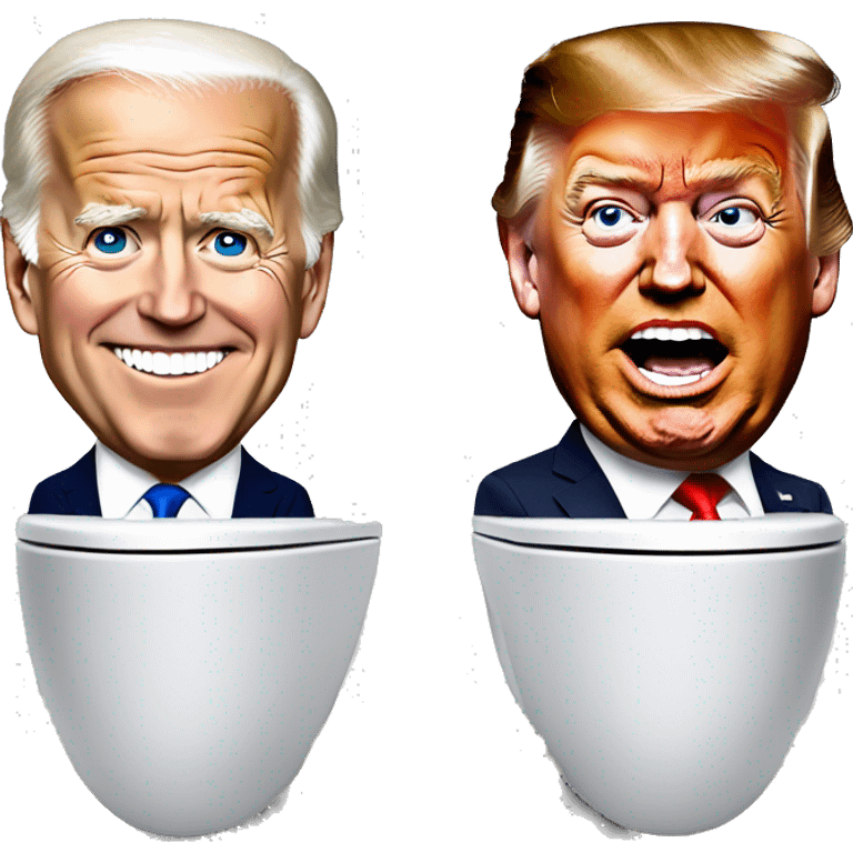 skibidi toilet joe biden vs donald trump emoji