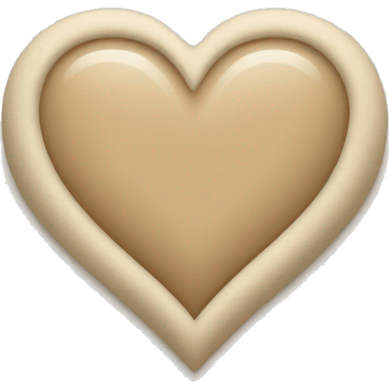 Beige heart  emoji