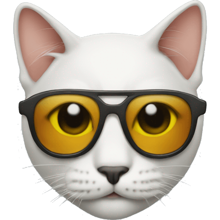 Cat with sunglasses in hudi emoji