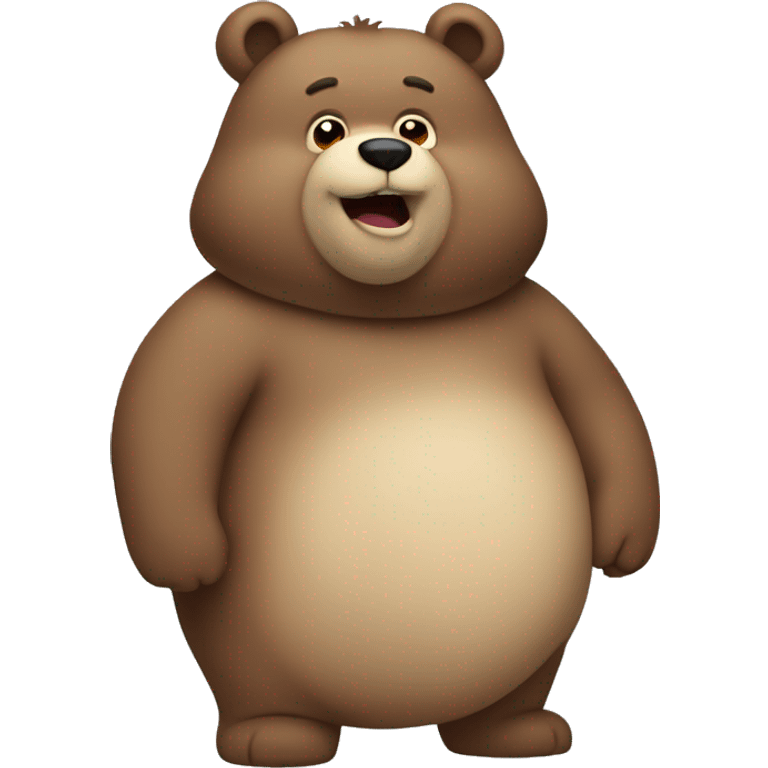 chubby bear with a belly emoji