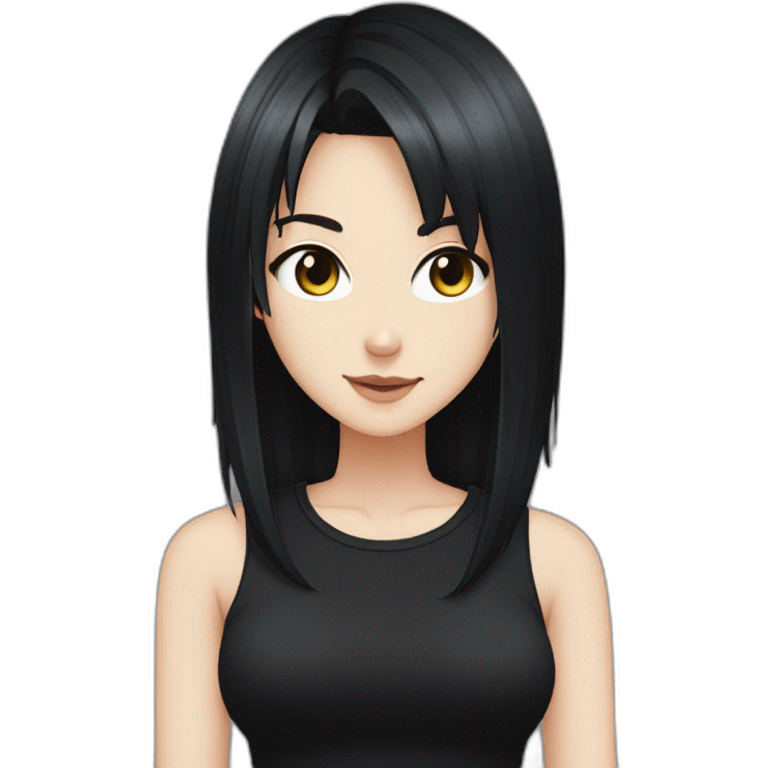 Anime+Cassandra+Goth-girl-dark-hair-black-tshirt+perfectly-centered emoji