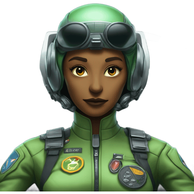 green alien reptilian woman pilot emoji