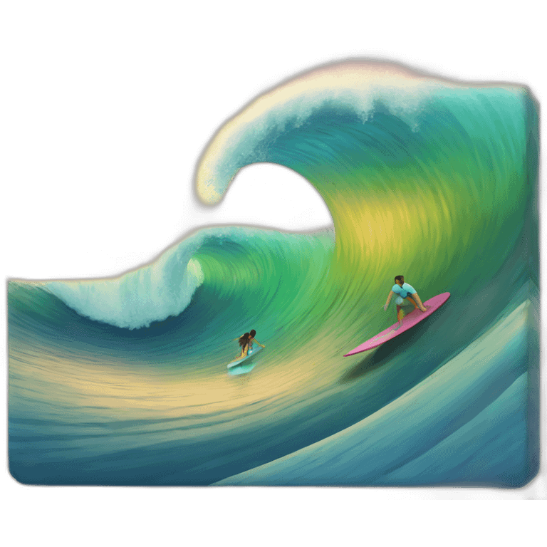 wave-surfing-at-sunset emoji