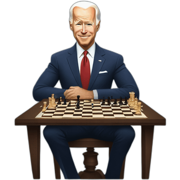 Joe Biden playing chess emoji