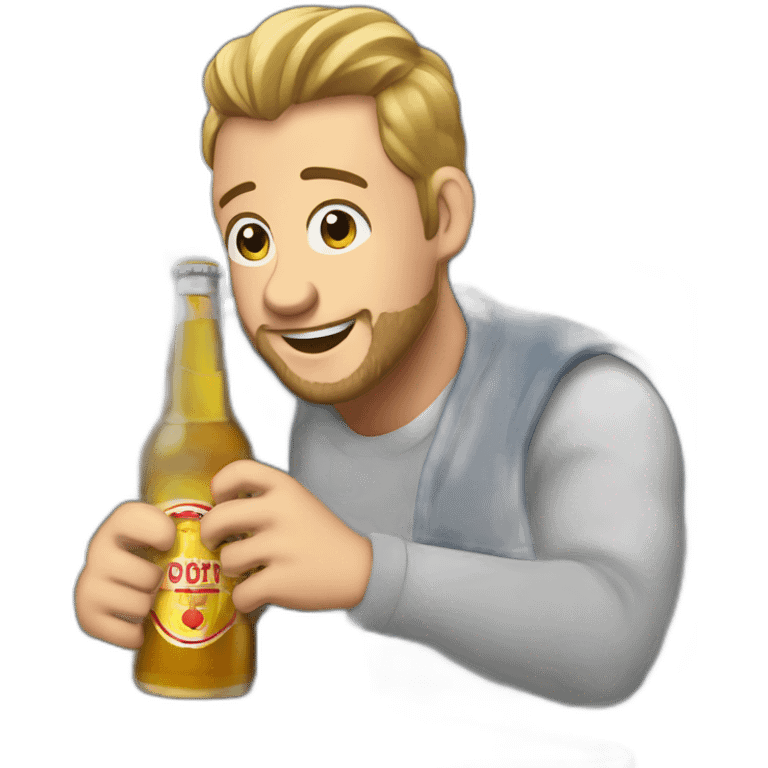 Yota en train de regarder youtube avec dar vator en train de boire une bière emoji