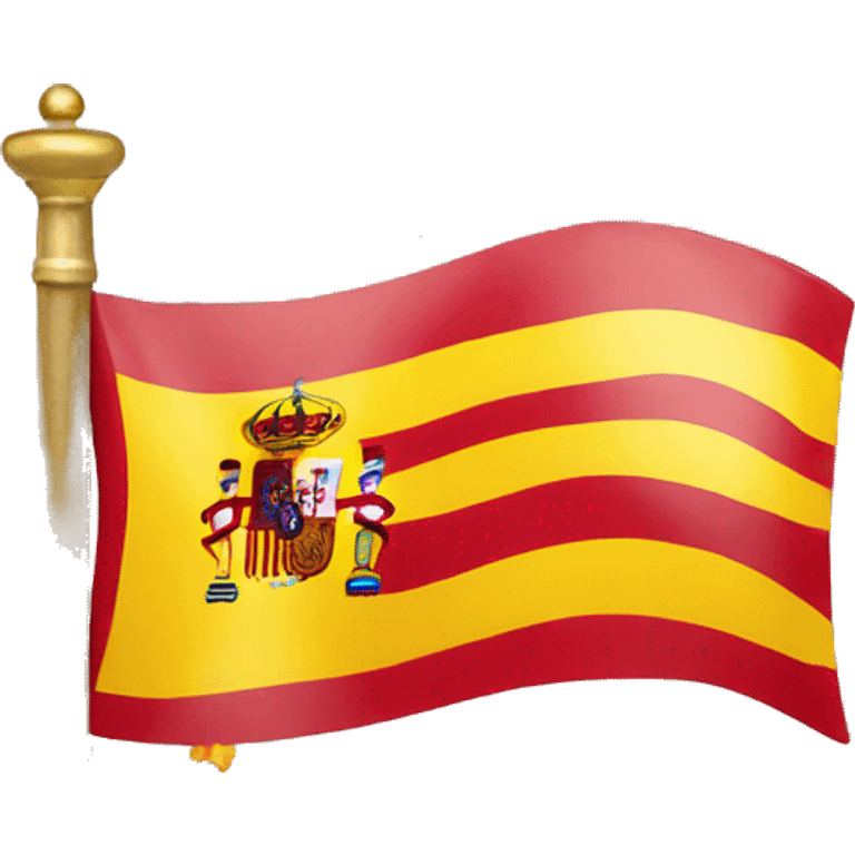 Spanish flag with big gold stars emoji