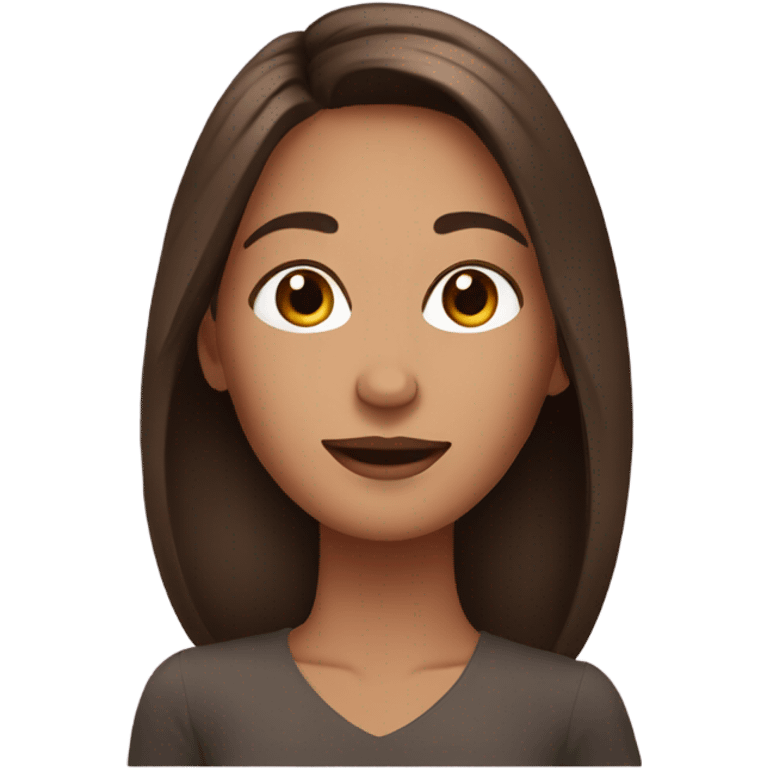 woman using skincare brown hair emoji