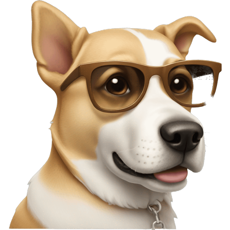 Dog with sunglasses  emoji