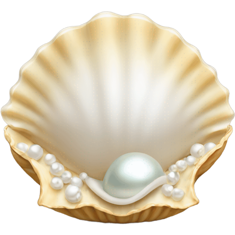 shell with pearl emoji