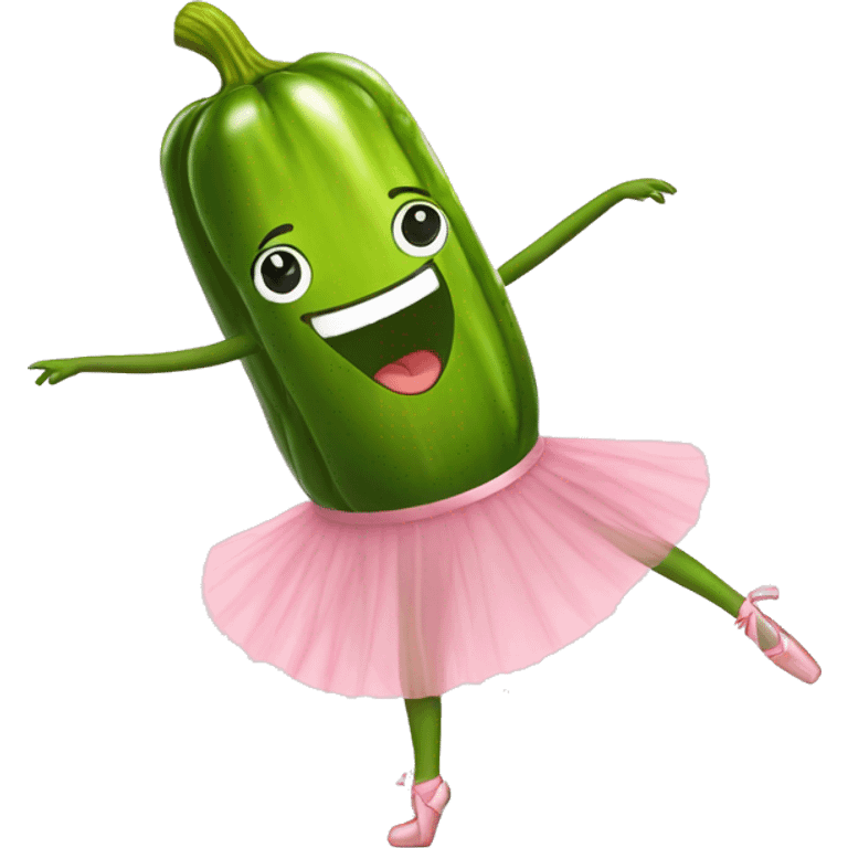 pickle as a dancing ballerina  emoji