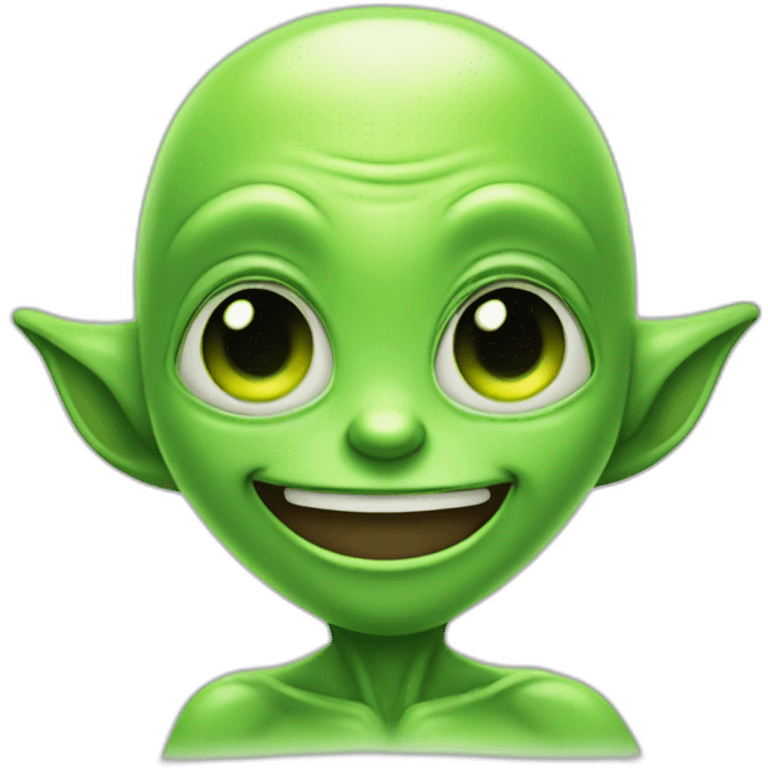 cutie  green alien thumbsup emoji