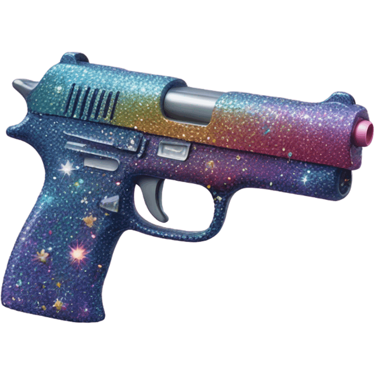 Gun with sparkles emoji