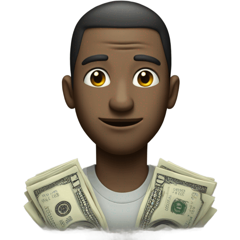 Man who really loves money with a big nose  emoji