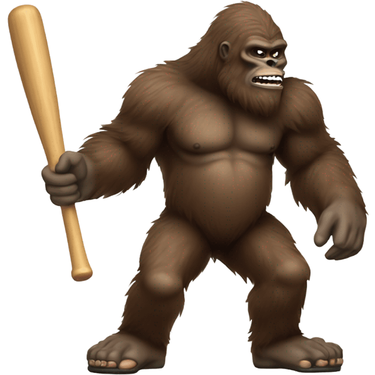 Bigfoot with a baseball bat  emoji