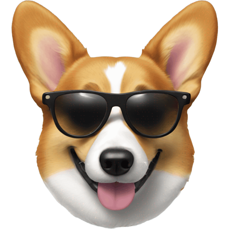 Corgi with sunglasses  emoji