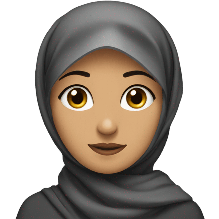 Egyptian Muslim woman wearing a hijab shrugging her shoulders emoji