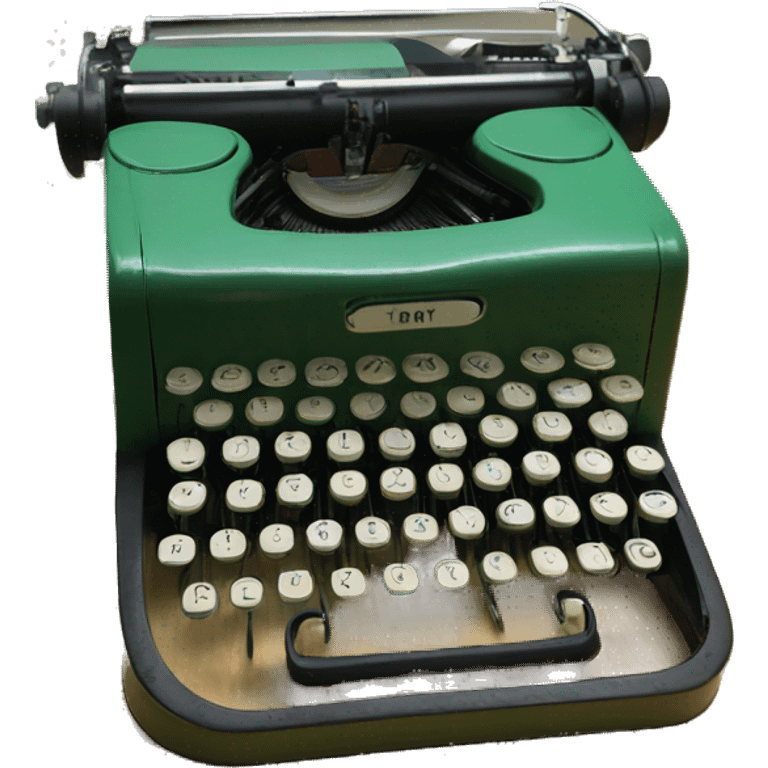 nostalgic forest green typewriter emoji