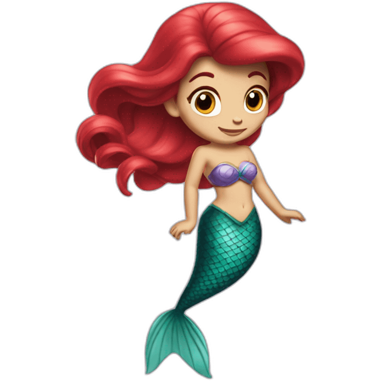 Ariel, little mermaid emoji