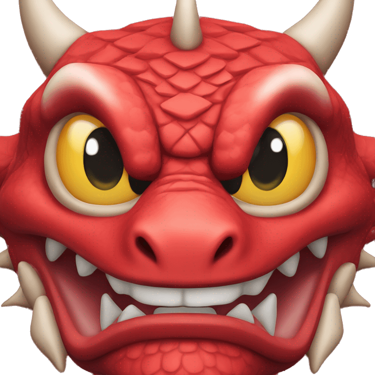 Red Dragon face front view emoji