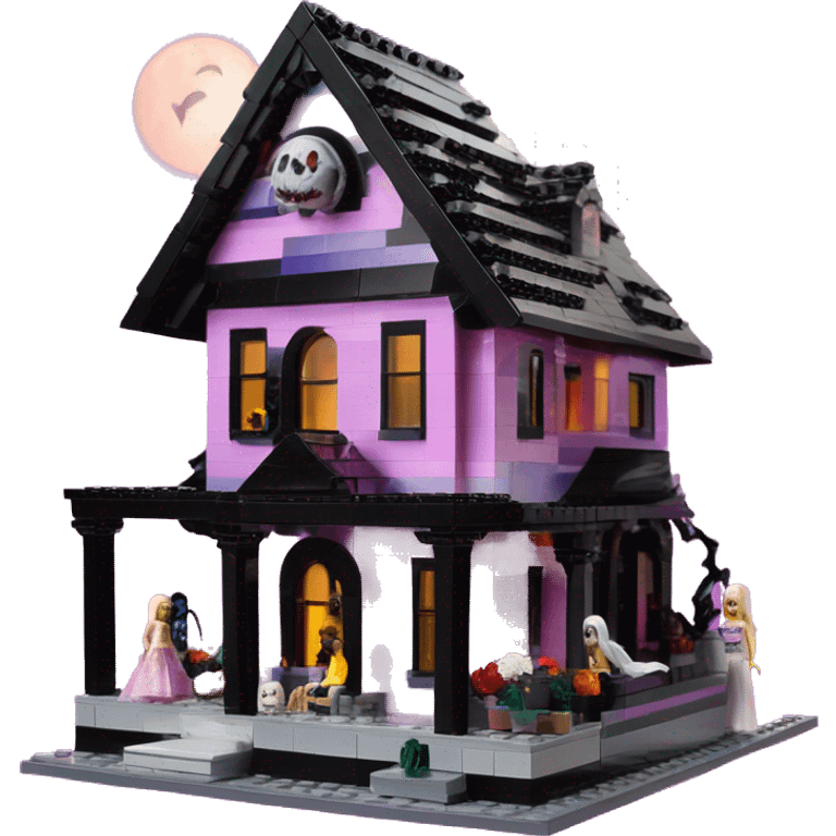 Lego barbie’s haunted dream house nightmare scenario moon emoji