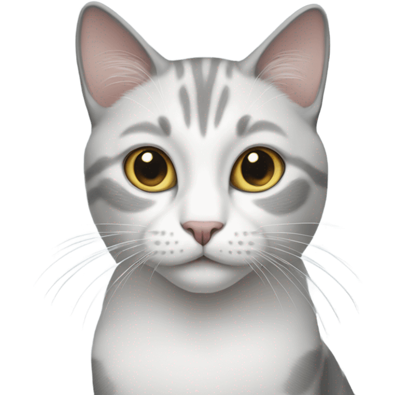 White and grey cat emoji