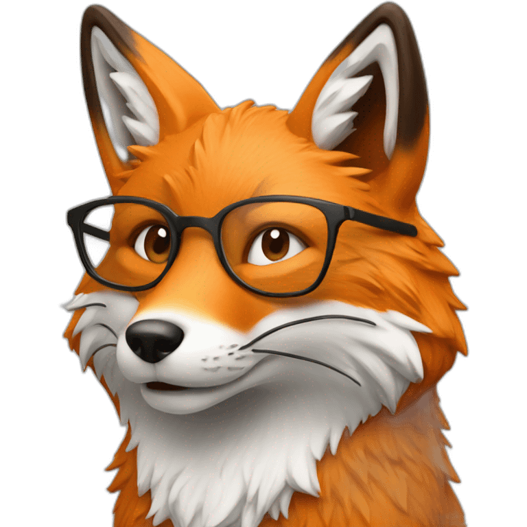 fox with computer emoji