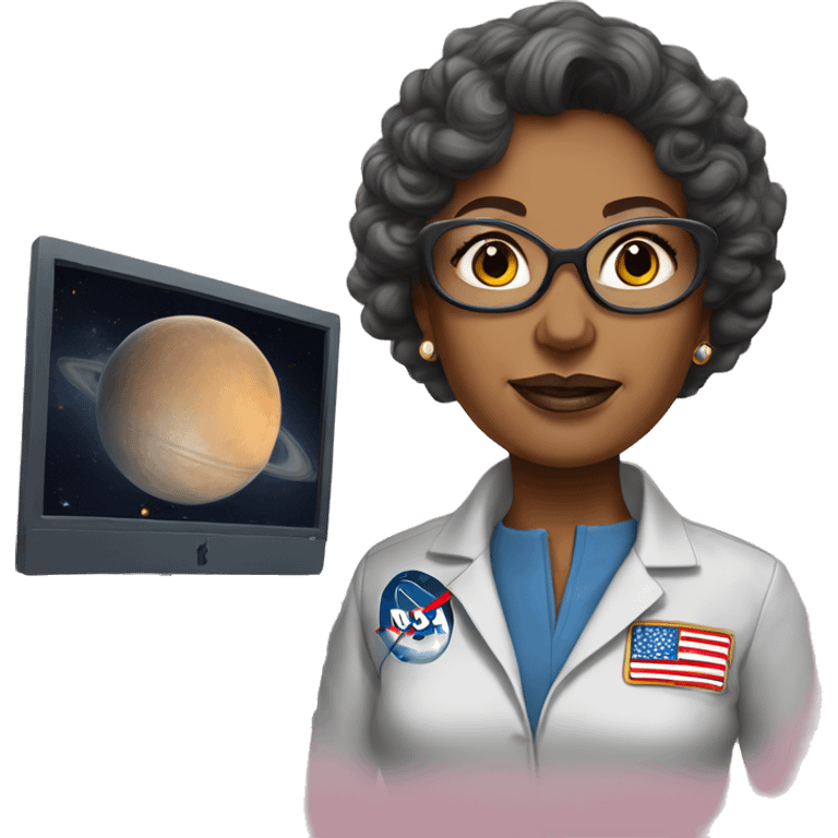 Annie Easley, NASA scientist uniform, remove glasses emoji