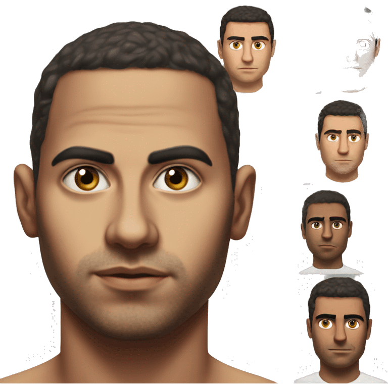 guy 24 years old egyptian 2011 photorealistic serious emoji