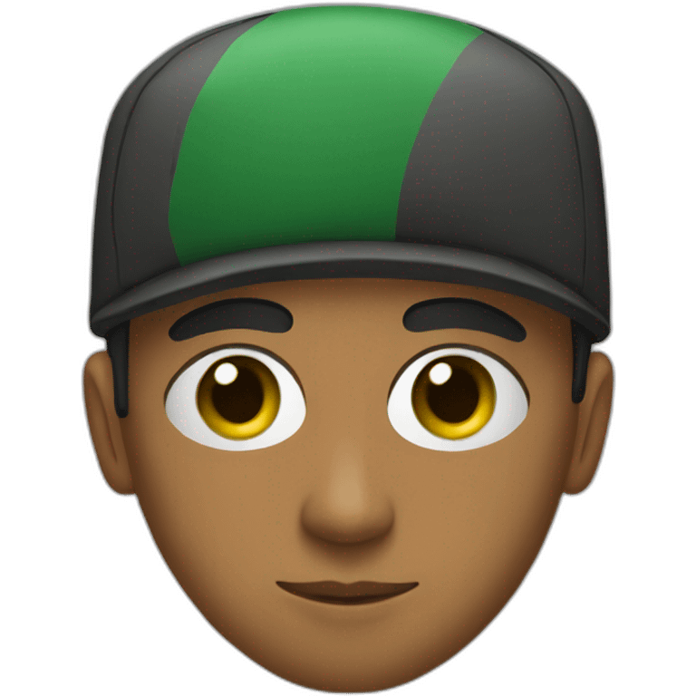 young man wearing a hat and mask, Palestinian headband emoji