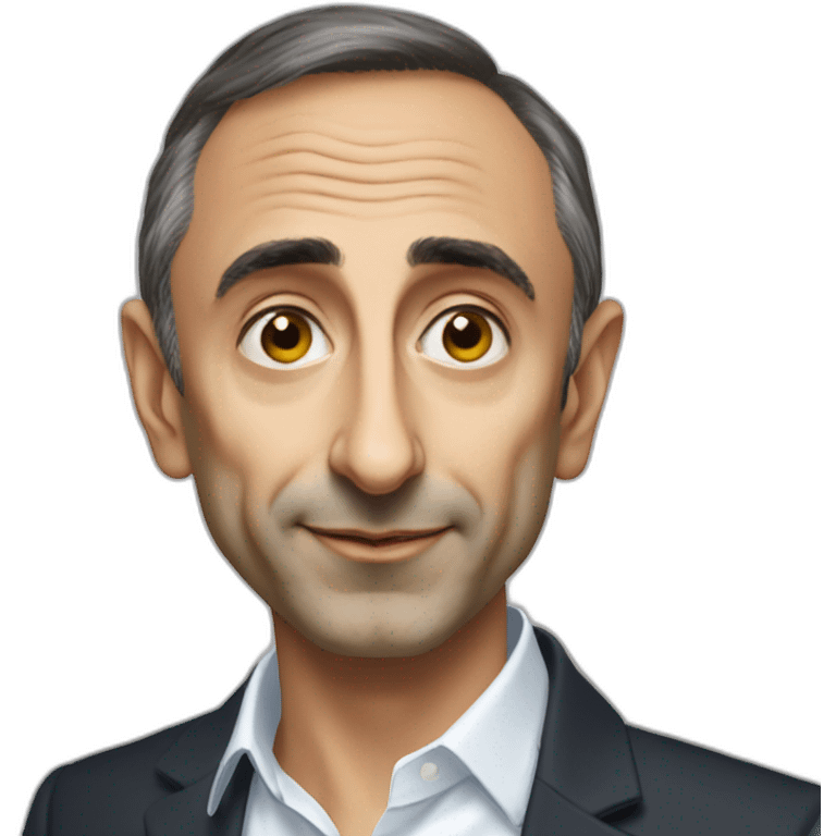 Éric Zemmour avec une girafe emoji