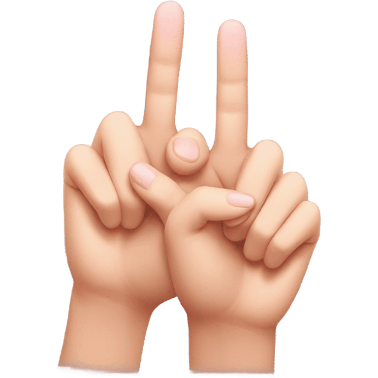 Two women’s pinky fingers interlocking  emoji