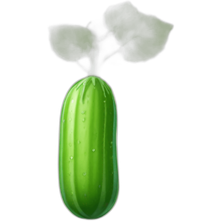 Cucumber sprouting water emoji