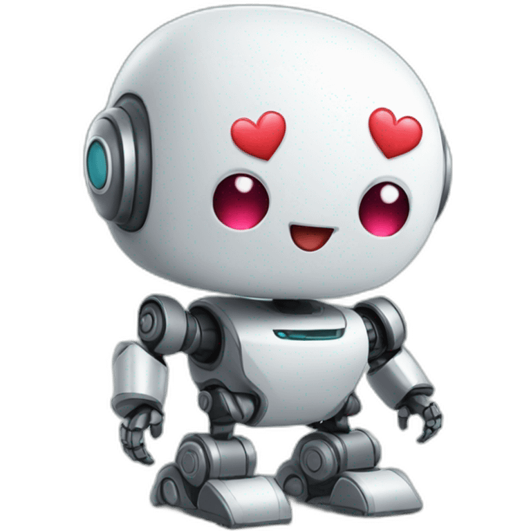 cute robot in love emoji