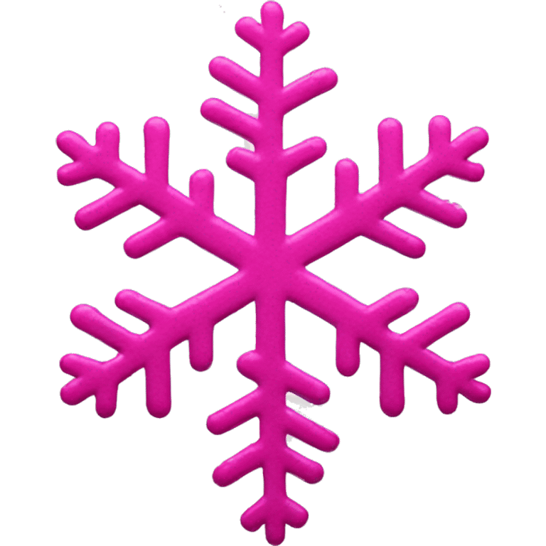 Pink snow flake emoji