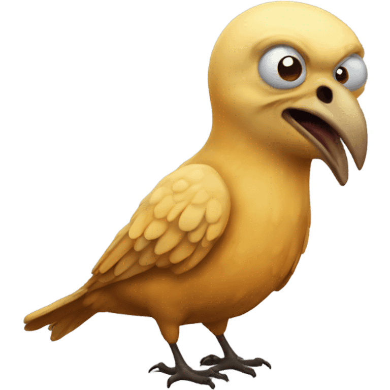 Grotesque bird emoji