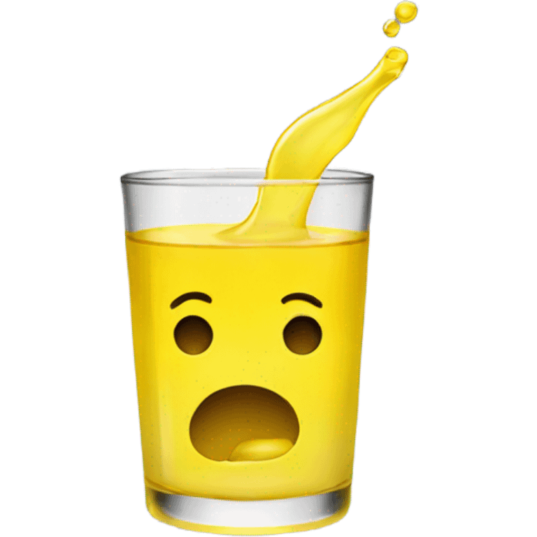 emoji drinking clear yellow liquid emoji