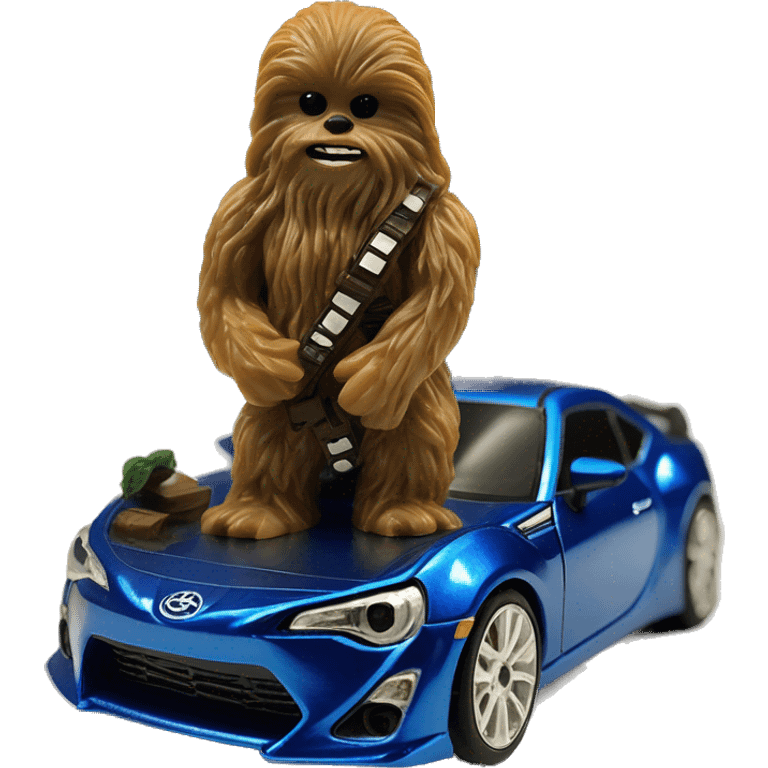 Hot wheel furry Chewbacca Toyota 86 blueberry furry finish all ,chrome wheels  emoji