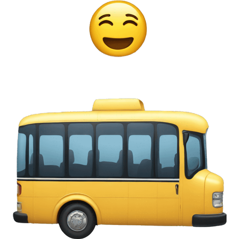 A bus with a swing inside emoji