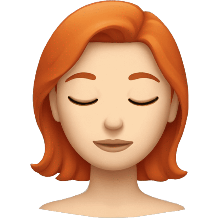 Red head woman sleeping emoji