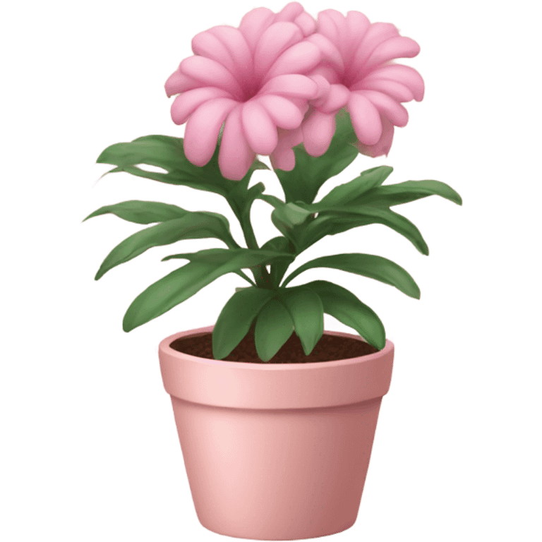 Pink plant in pale pink pot emoji