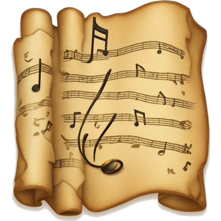 Treasure map with a music note inside emoji