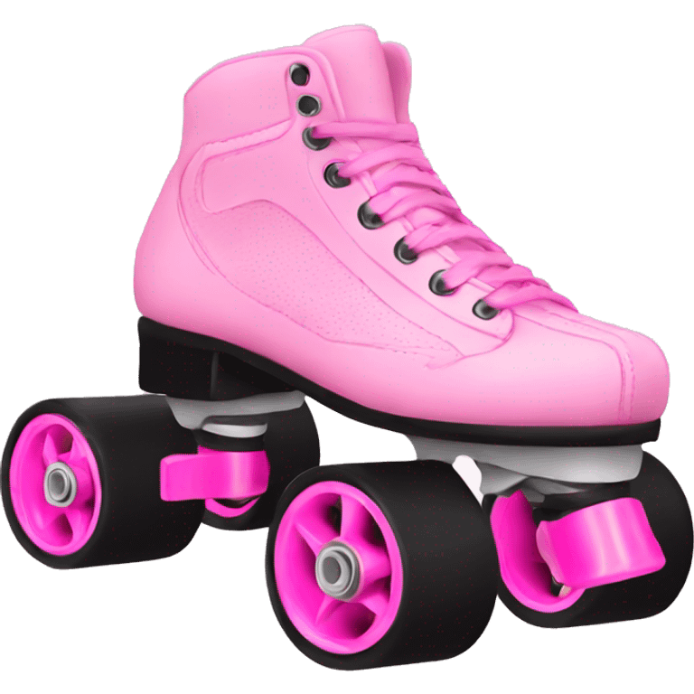 Roller skate pink wheels  emoji