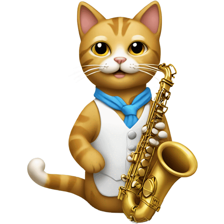 Cat playing saxophone emoji