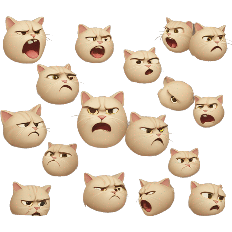 angry cats  emoji