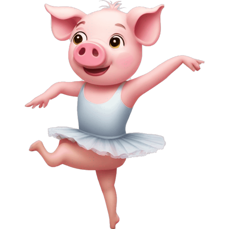 A pig playin ballet emoji