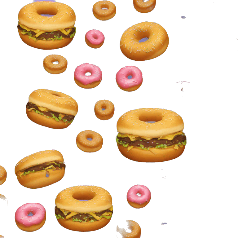 donut burger emoji