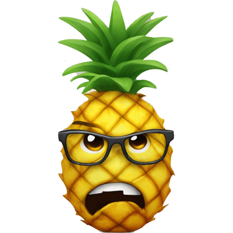 angry pineapple emoji