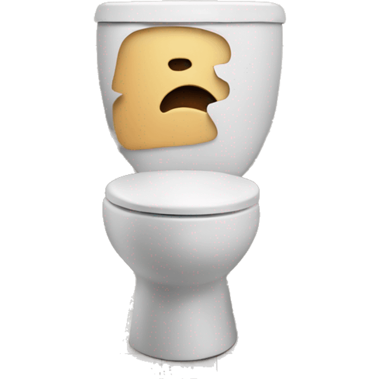 toilet with a human face emoji